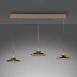 LED-riippuvalaisin PURE Moon, pronssi, tumma lasi, 3-lamppuinen.