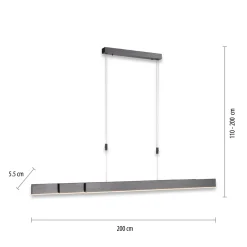 LED-riippuvalaisin PURE Moto, platina, himmennettävä, CCT