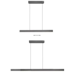 LED-riippuvalaisin PURE Moto-Rise, platina, alumiini, CCT