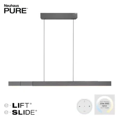LED-riippuvalaisin PURE Moto-Rise, platina, alumiini, CCT