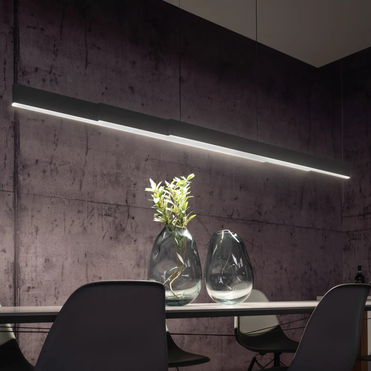 LED-riippuvalaisin PURE Moto-Rise, platina, alumiini, CCT