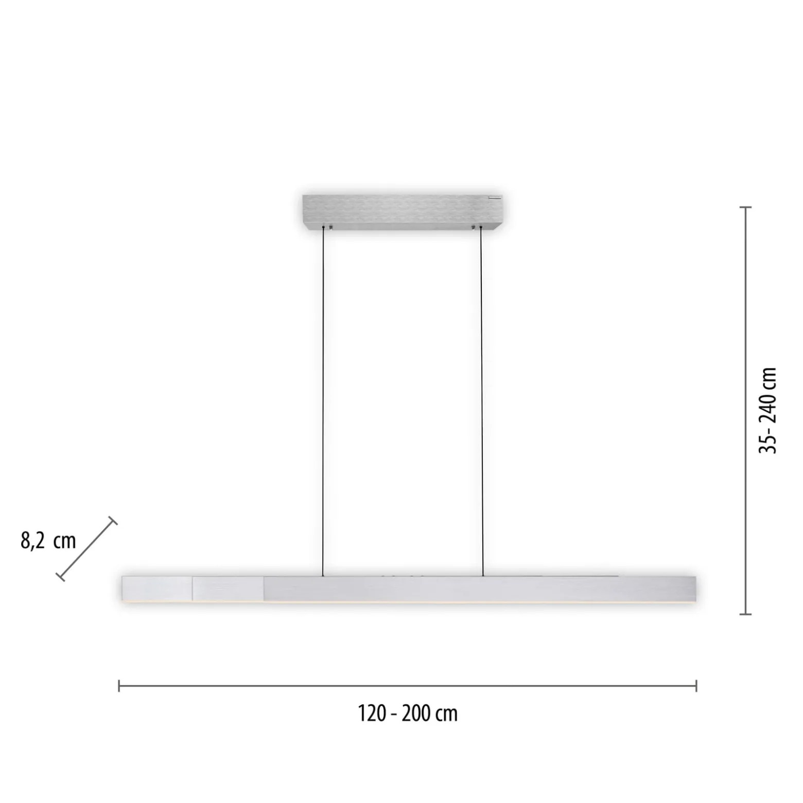 LED-riippuvalaisin PURE Moto-Rise, timantti, alumiini, CCT