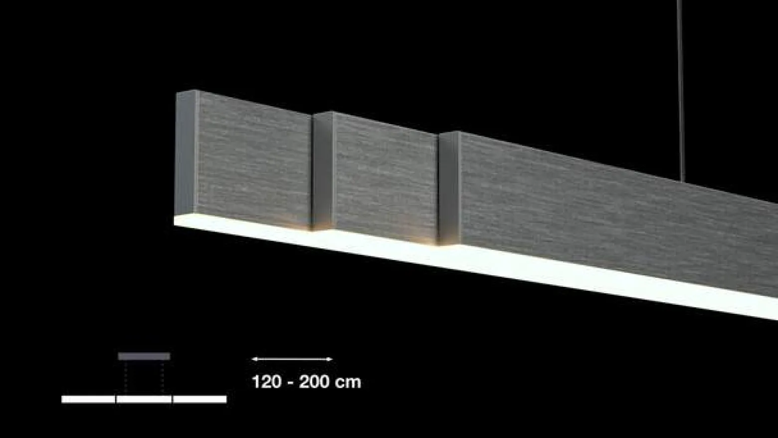 LED-riippuvalaisin PURE Moto-Rise, timantti, alumiini, CCT
