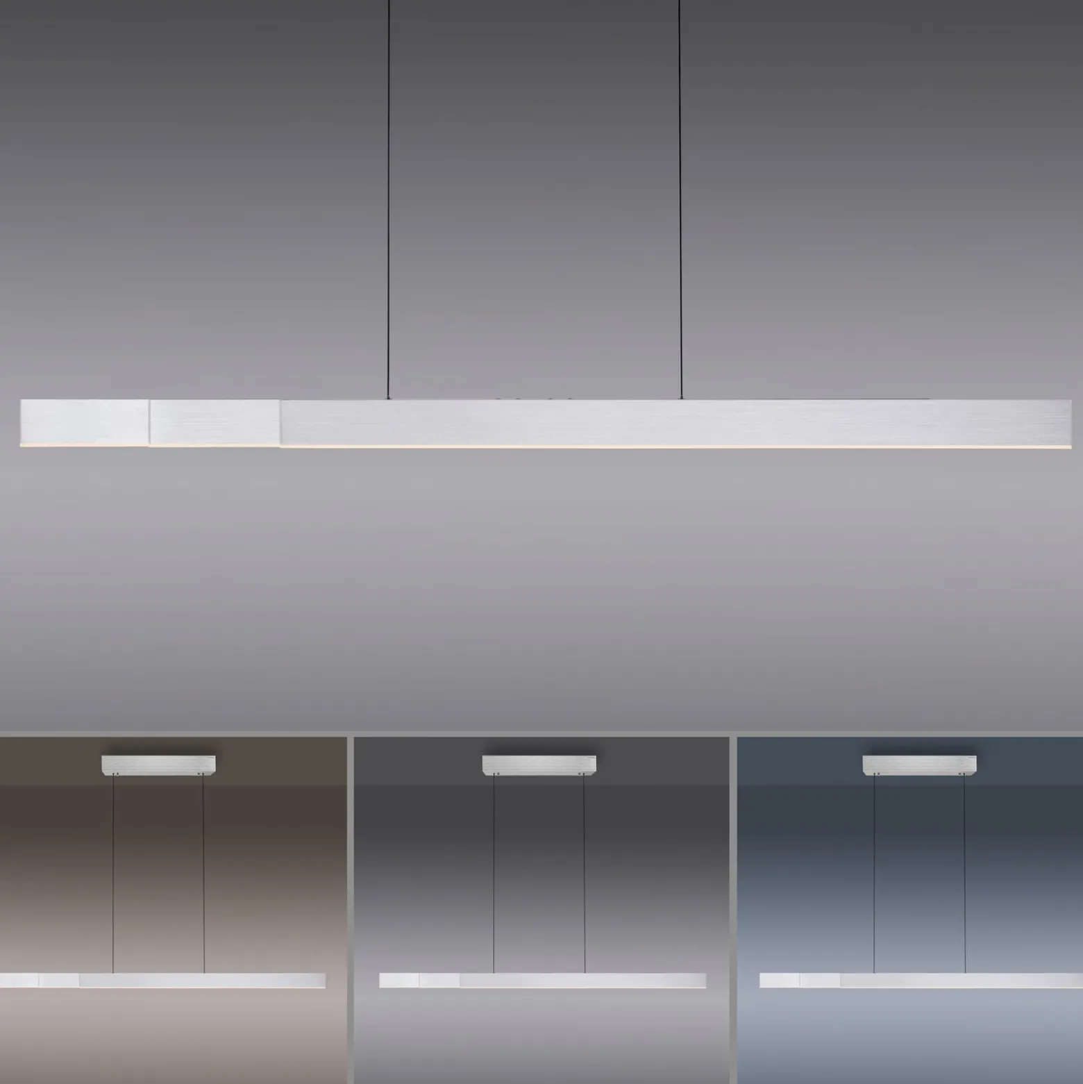 LED-riippuvalaisin PURE Moto-Rise, timantti, alumiini, CCT