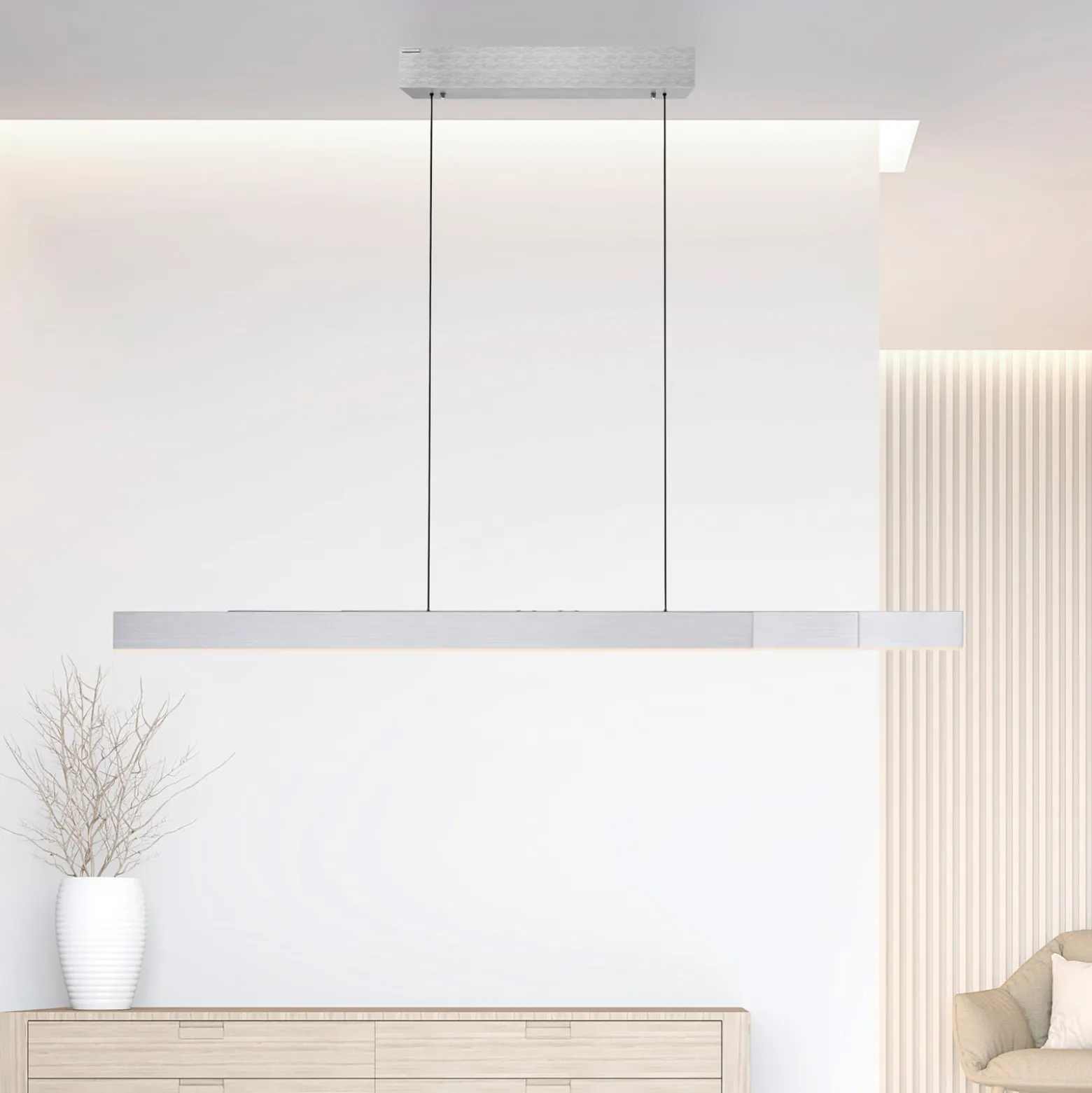 LED-riippuvalaisin PURE Moto-Rise, timantti, alumiini, CCT