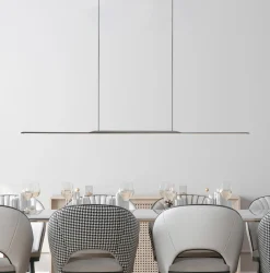 LED-riippuvalaisin PURE Surface, harmaa, 125 cm, alumiini, 3 000 K