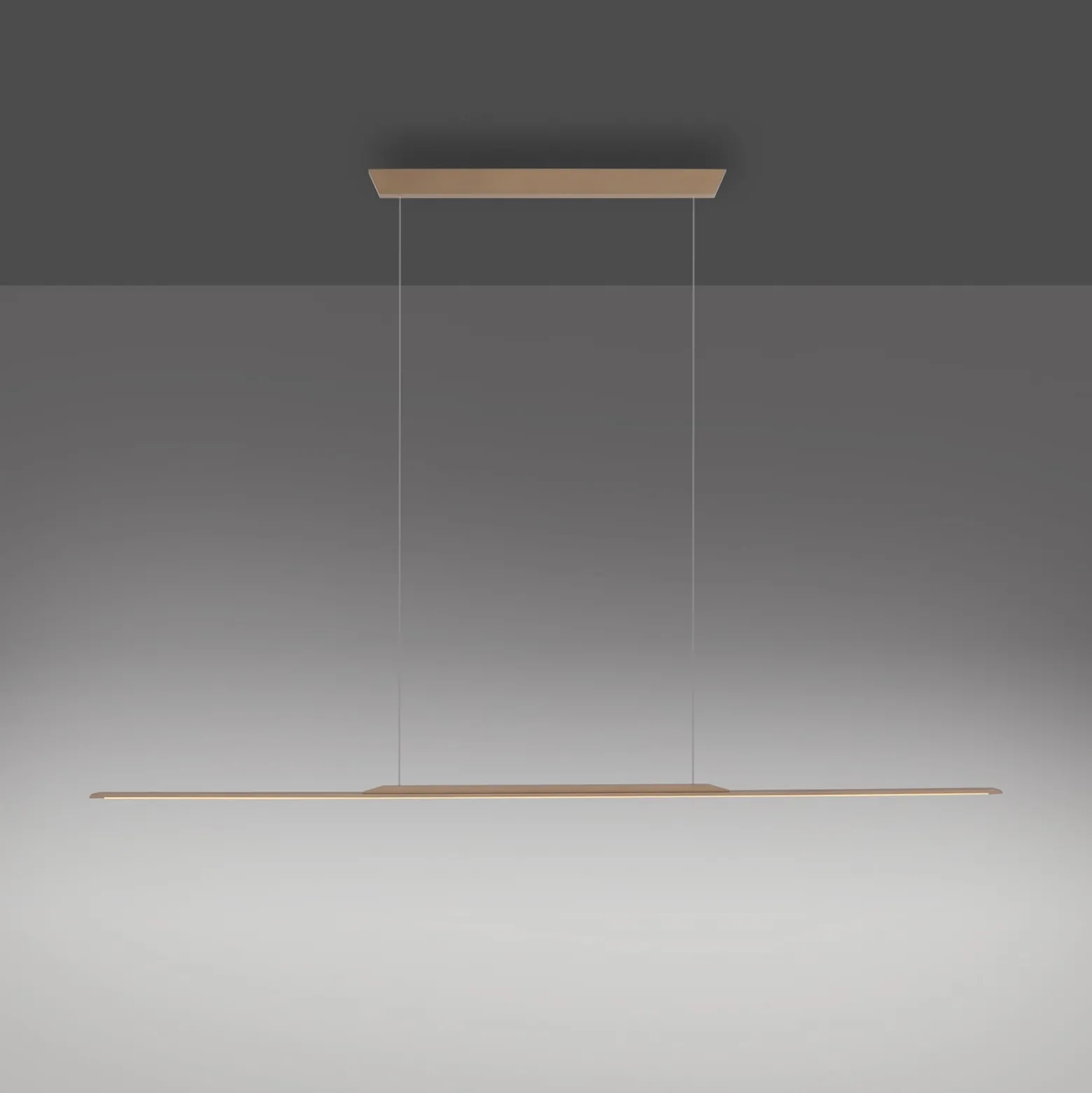 LED-riippuvalaisin PURE Surface, pronssi, 160 cm, alumiini, 3 000 K