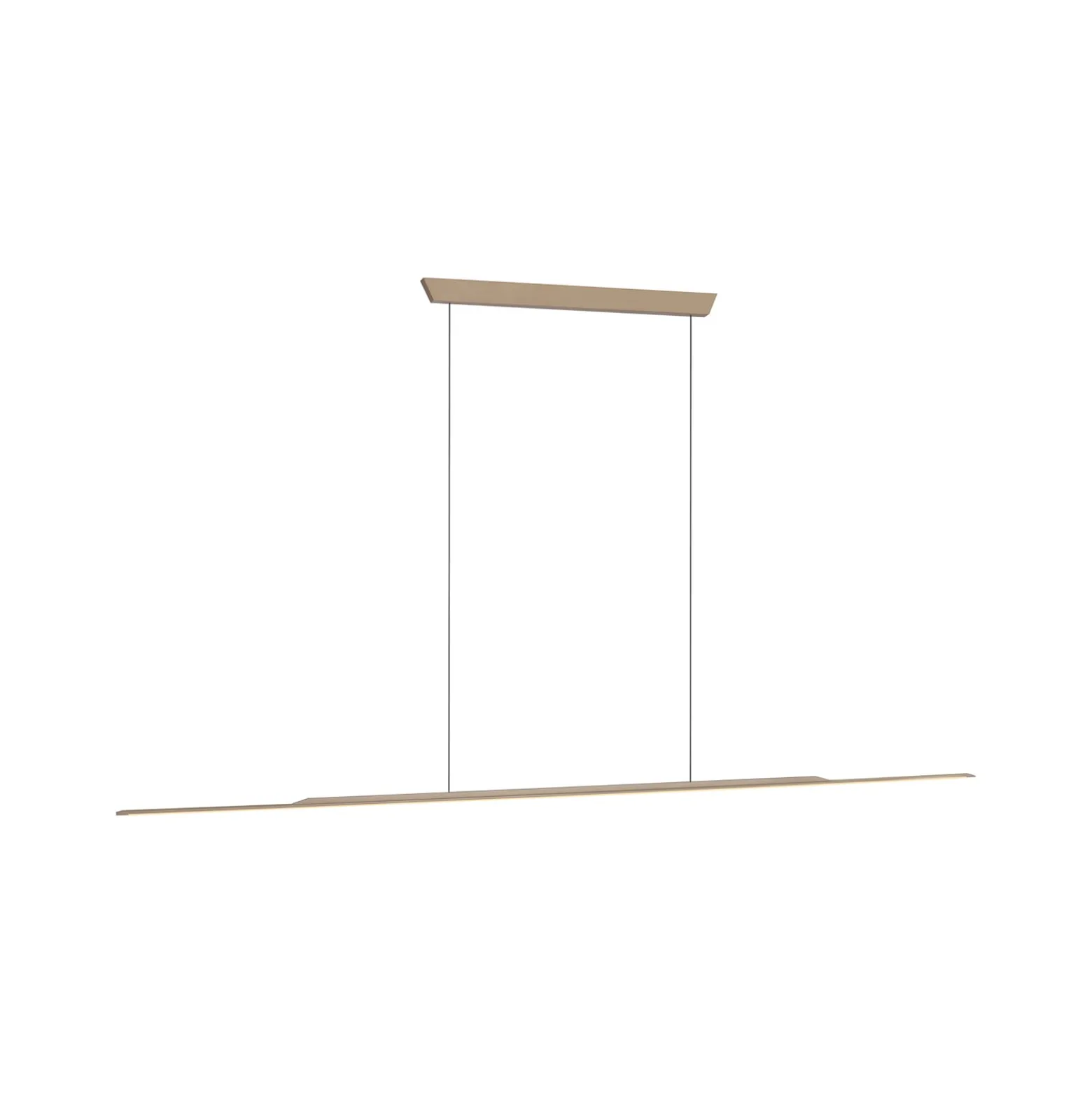 LED-riippuvalaisin PURE Surface, pronssi, 160 cm, alumiini, 3 000 K