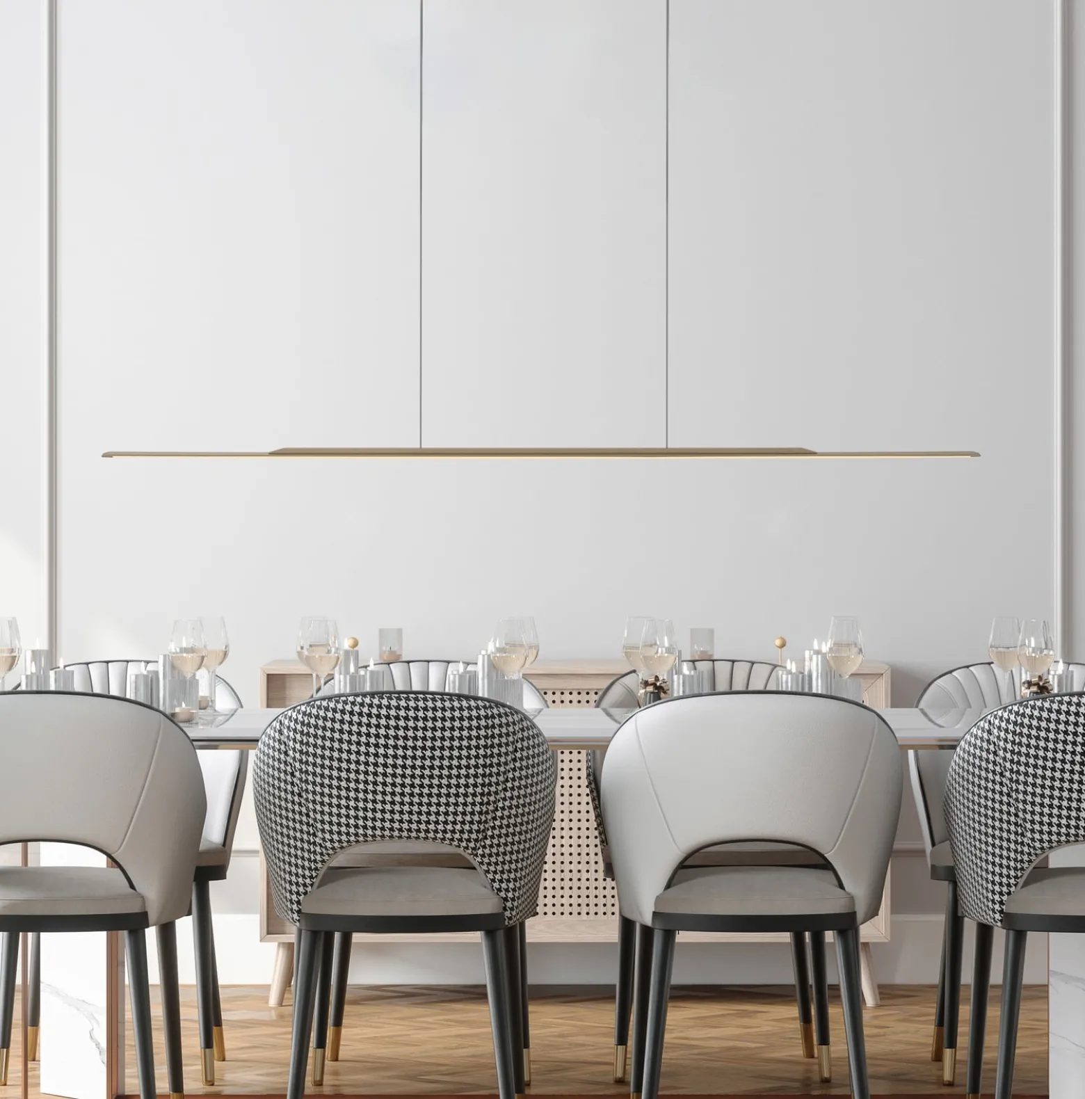 LED-riippuvalaisin PURE Surface, pronssi, 160 cm, alumiini, 3 000 K