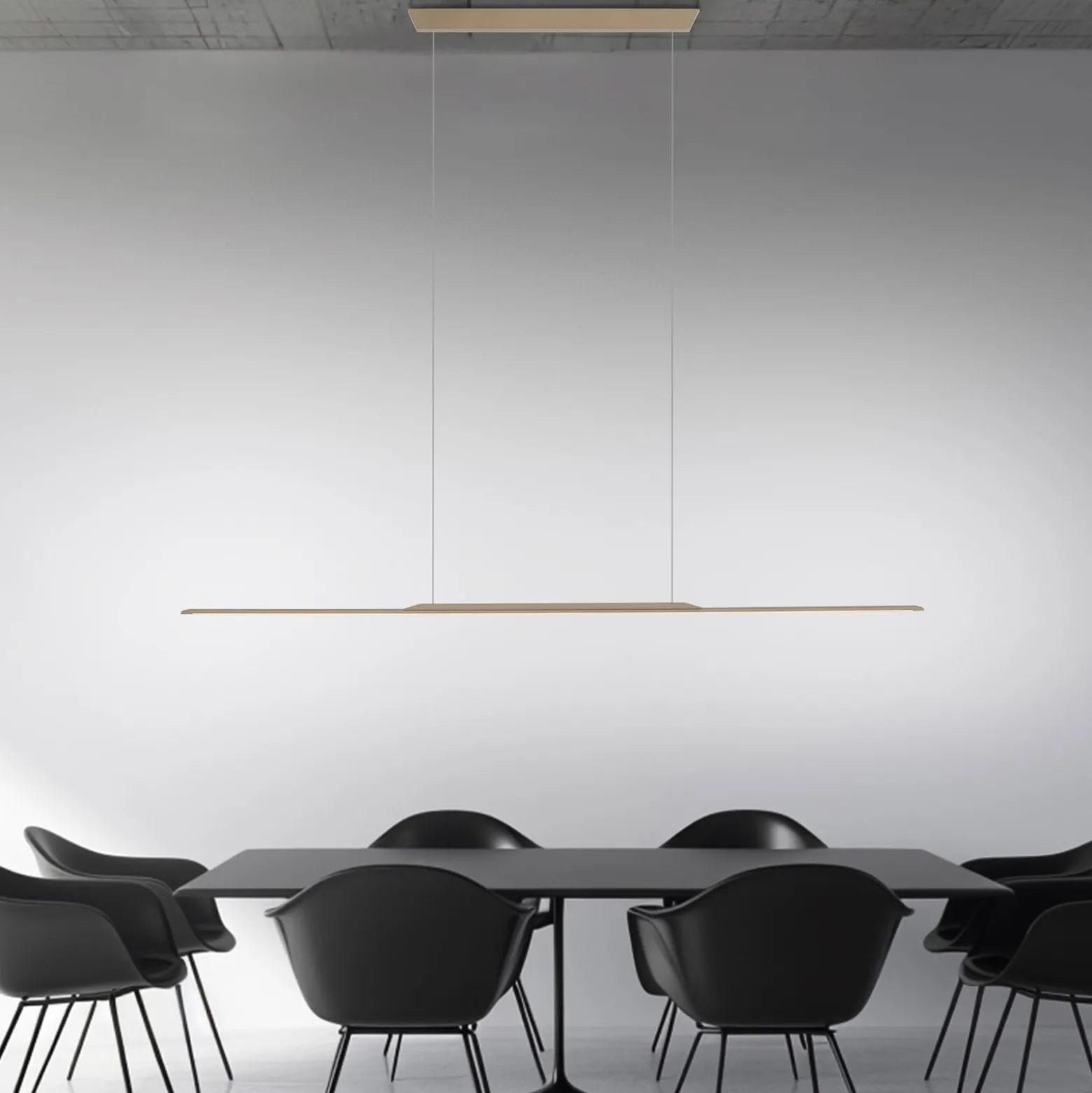 LED-riippuvalaisin PURE Surface, pronssi, 125 cm, alumiini, 3 000 K
