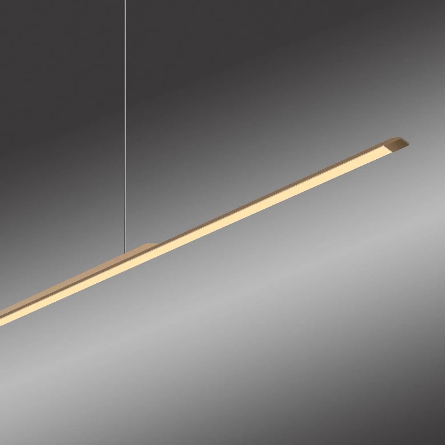 LED-riippuvalaisin PURE Surface, pronssi, 125 cm, alumiini, 3 000 K