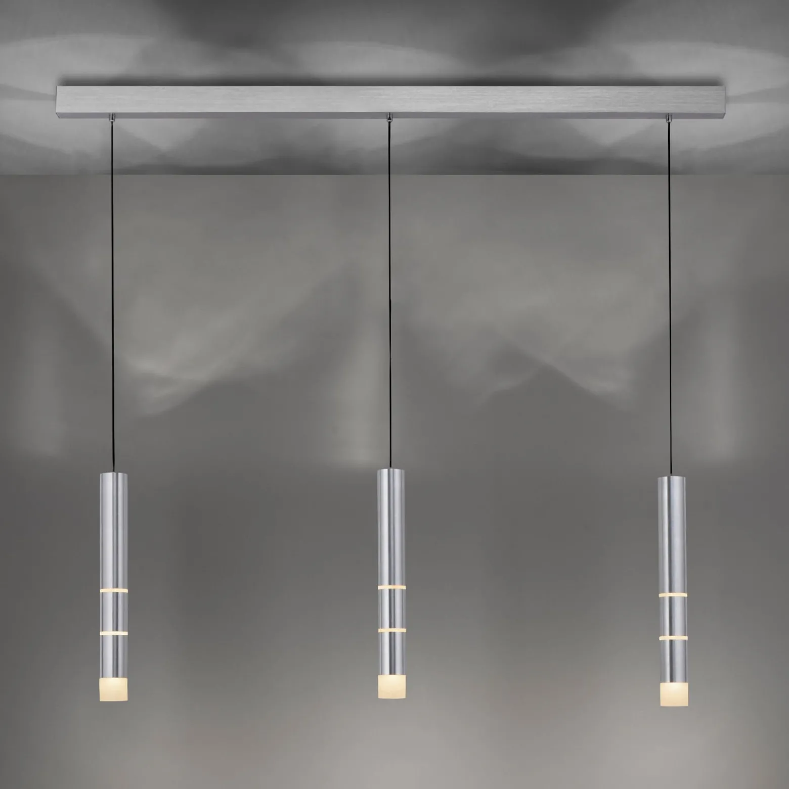 LED-riippuvalaisin PURE Vega, kolme sylinteriä, alumiini