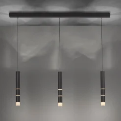 LED-riippuvalaisin PURE Vega, kolme sylinteriä, musta