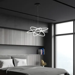 LED-riippuvalaisin Revolve, 3-valo, valkoinen, akryyli, himmennettävä