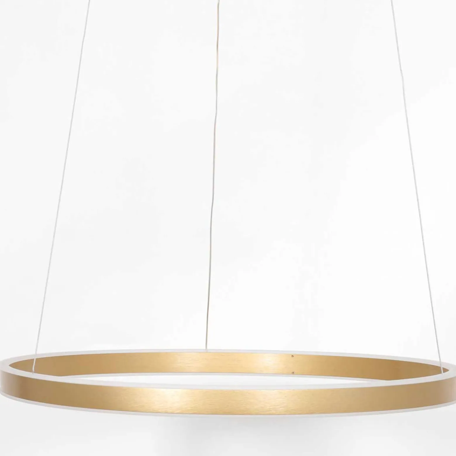 LED-riippuvalaisin Ringlux Ø60 cm, 2 lamppua kulta