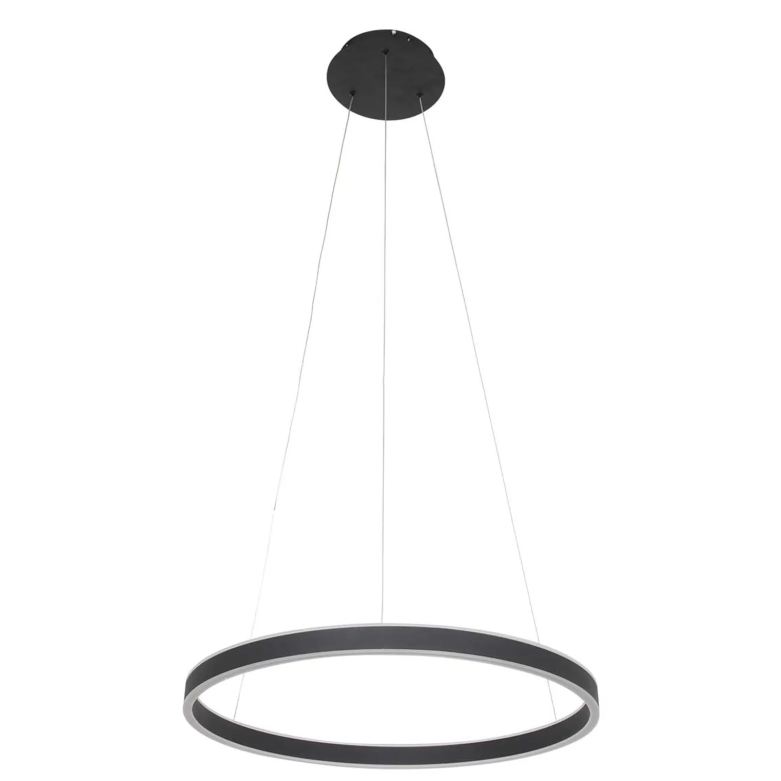 LED-riippuvalaisin Ringlux Ø60 cm, 2 lamppua musta