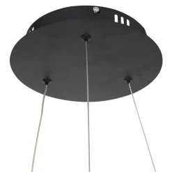 LED-riippuvalaisin Ringlux Ø60 cm, 2 lamppua musta