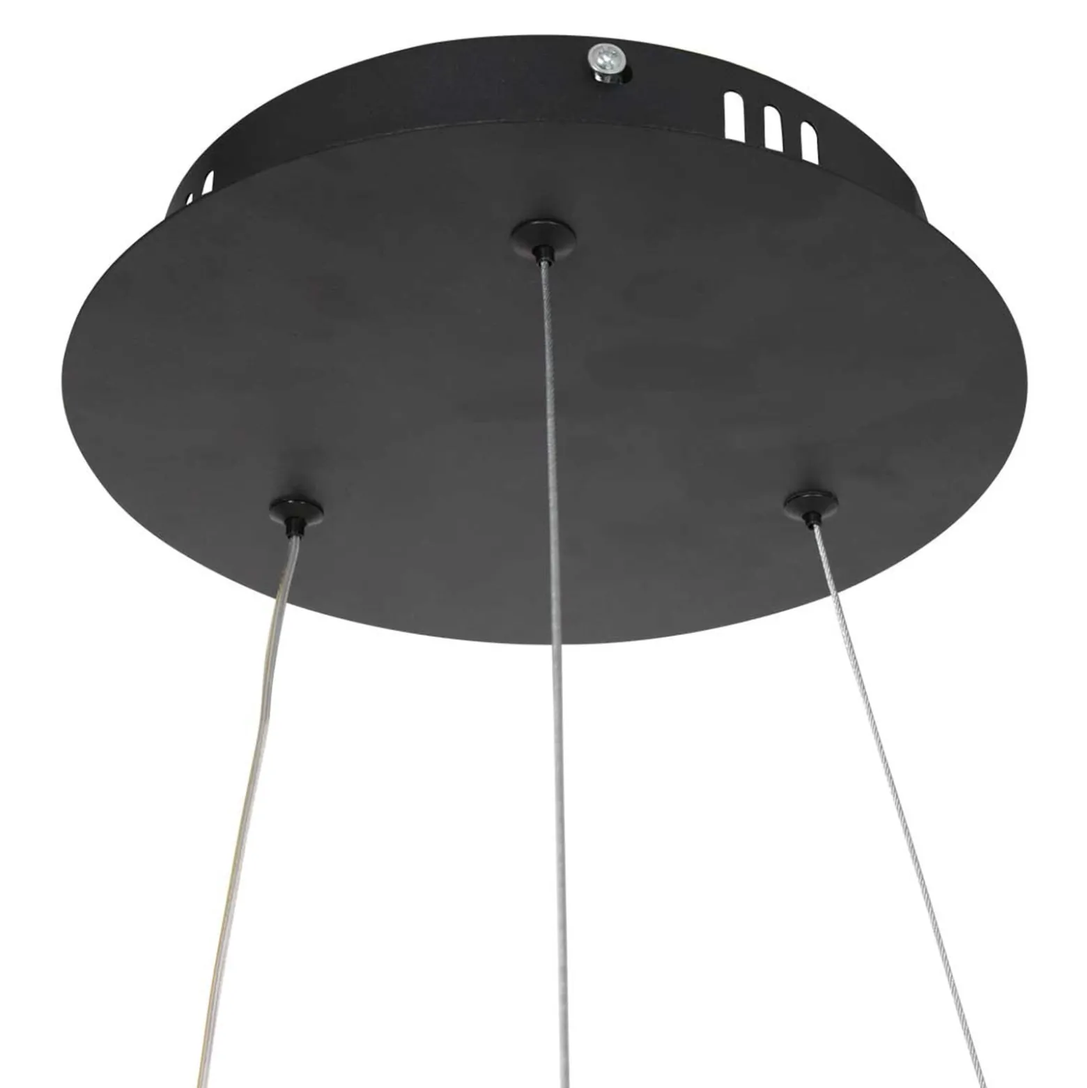 LED-riippuvalaisin Ringlux Ø60 cm, 2 lamppua musta