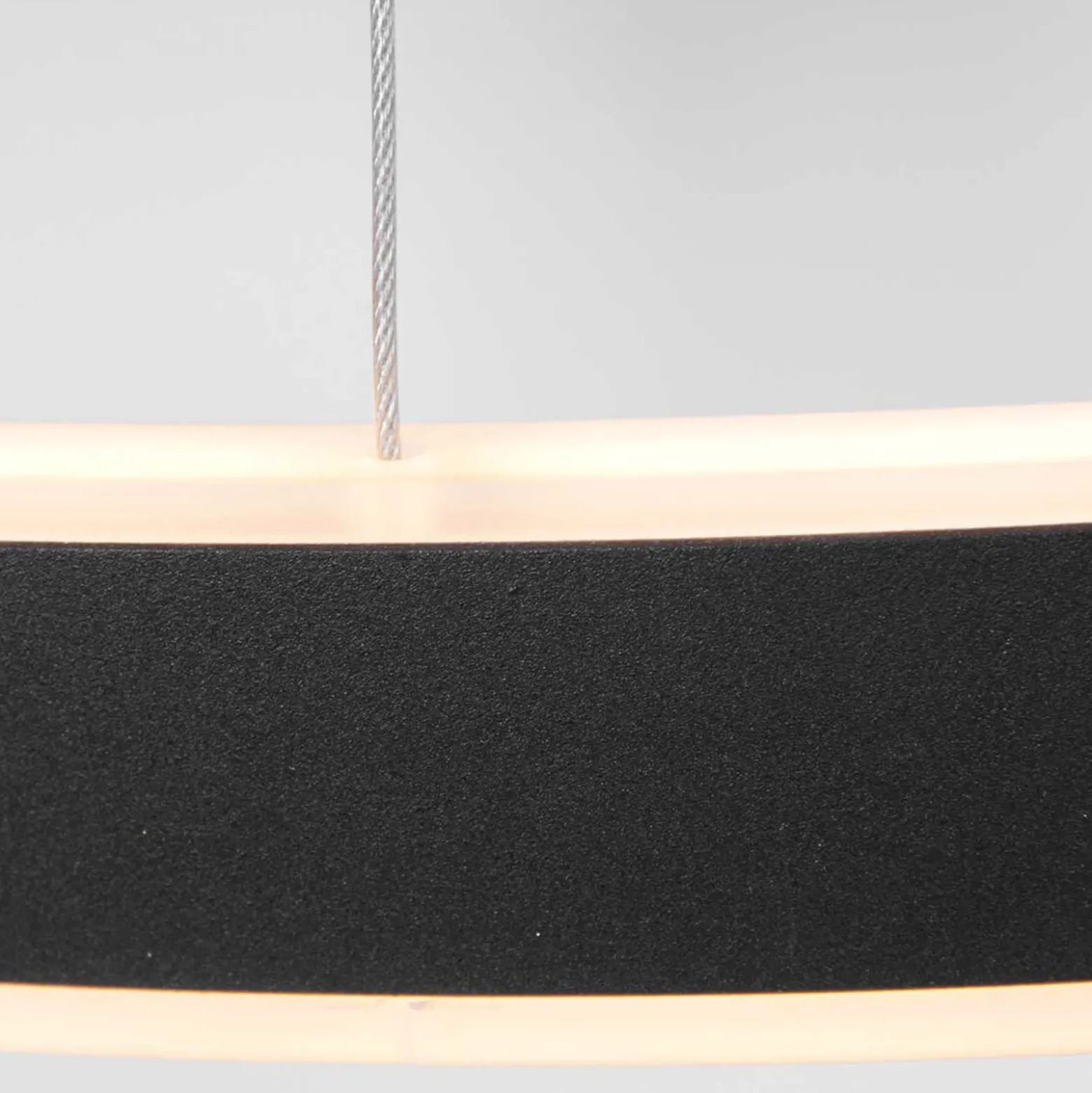 LED-riippuvalaisin Ringlux Ø60 cm, 2 lamppua musta