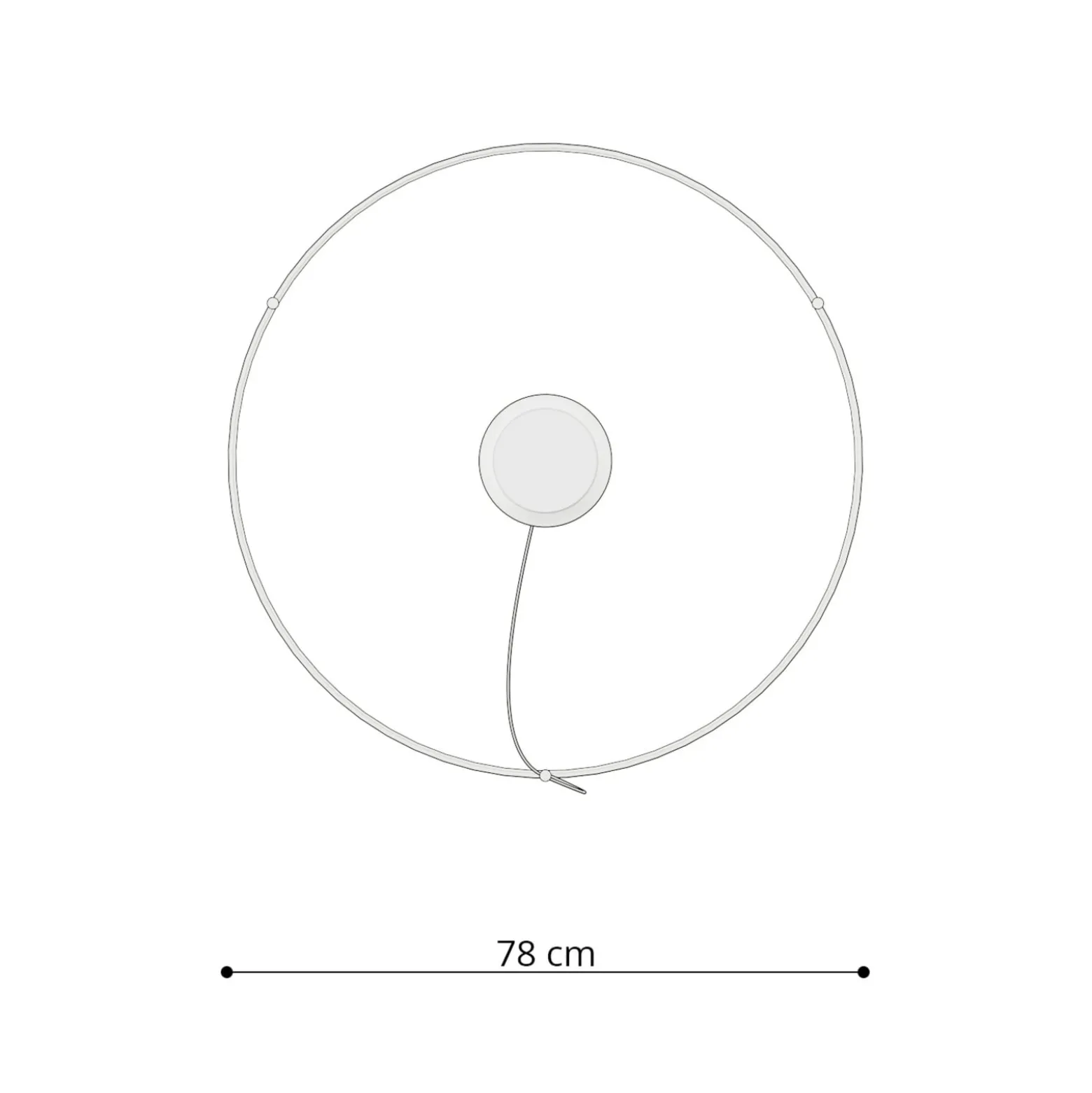 LED-riippuvalaisin Rio 78, vaakasuora, 3 000 K, valkoinen