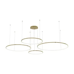 LED-riippuvalaisin Saturno, 4-lamppuinen, kultainen, metalli, 4000 K