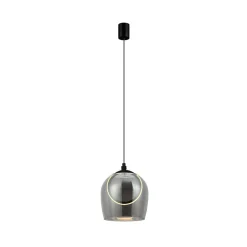 LED-riippuvalaisin 23078, savunharmaa, 1-valo, lasi, Ø 20 cm