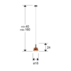 LED-riippuvalaisin Scarlett, keltainen, Ø 18 cm, lasi