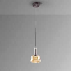 LED-riippuvalaisin Scarlett, keltainen, Ø 18 cm, lasi