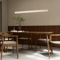 LED-riippuvalaisin Silvano, hiekka, pituus 115 cm, CCT, kosketusdimmeri