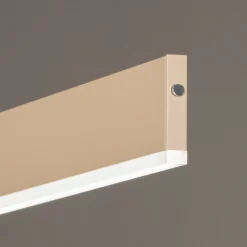 LED-riippuvalaisin Silvano, hiekka, pituus 115 cm, CCT, kosketusdimmeri