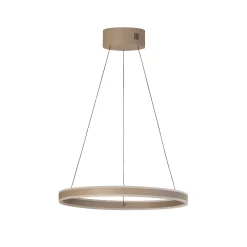 LED-riippuvalaisin Silvio, Ø 60 cm, greige, metalli, CCT