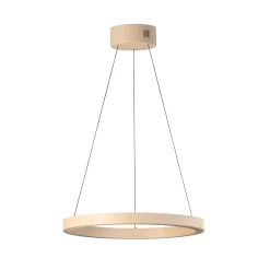 LED-riippuvalaisin Silvio, Ø 60 cm, hiekanvärinen, metalli, CCT