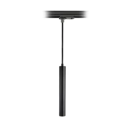 LED-riippuvalaisin Slim 1-vaihekisko, musta, alumiini, 5 W, 2 700 K