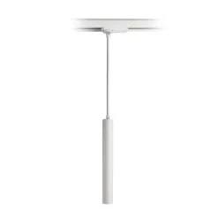 LED-riippuvalaisin Slim 1-vaihekisko, valkoinen, alumiini, 5 W, 2 700 K
