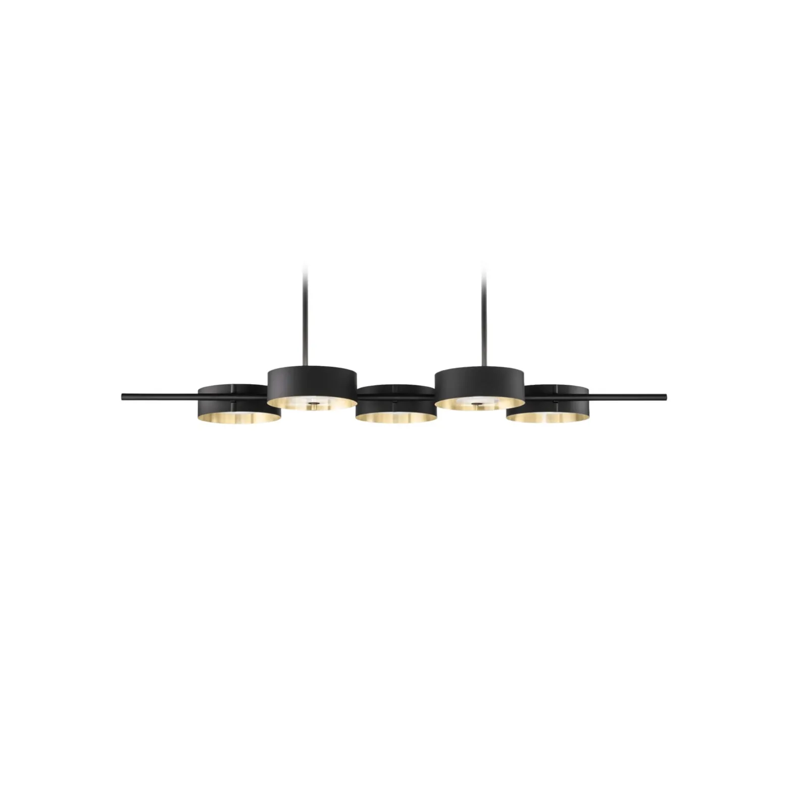 LED-riippuvalaisin Sound, viisivaloinen, musta, Up-&Downlight, ylös- ja