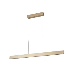 LED-riippuvalaisin Tara, kullanvärinen, pituus 120 cm, alumiinia/terästä
