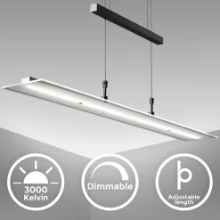 LED-riippuvalaisin Tick musta, lasi, himmennettävä, korkeussäädettävä