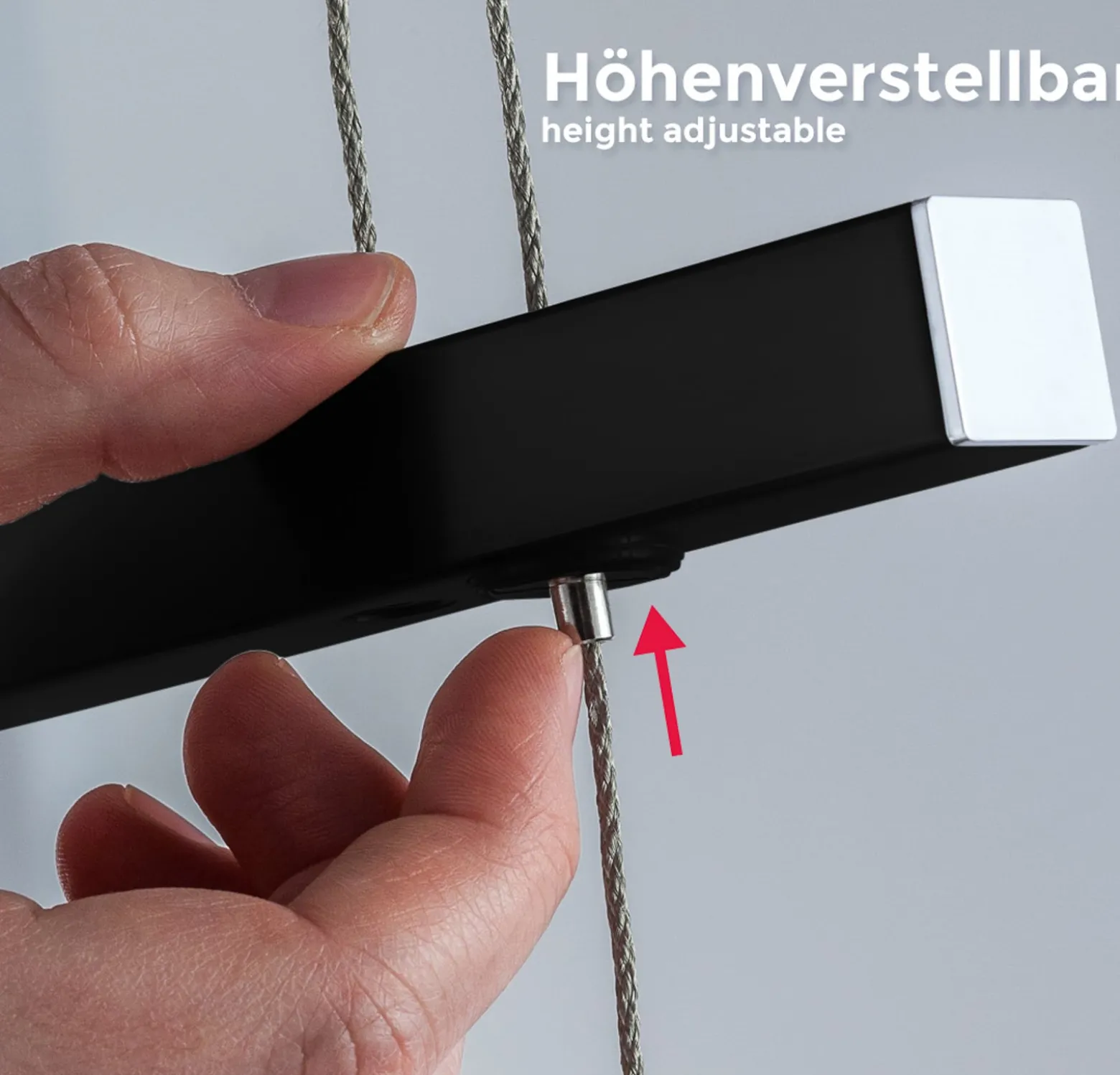 LED-riippuvalaisin Tick musta, lasi, himmennettävä, korkeussäädettävä