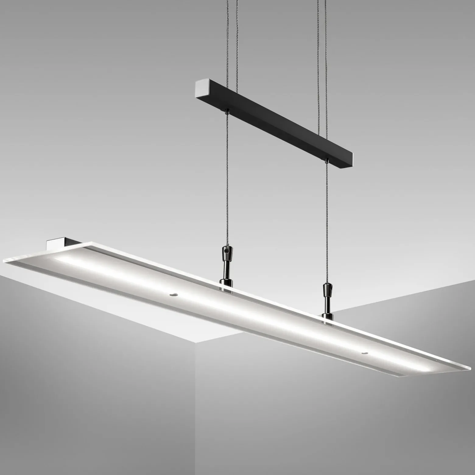 LED-riippuvalaisin Tick musta, lasi, himmennettävä, korkeussäädettävä