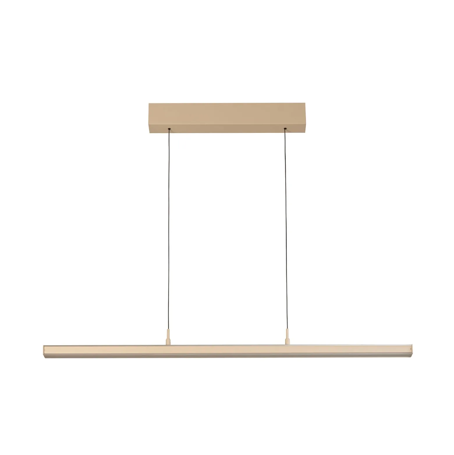 LED-riippuvalaisin Valeno, hiekka, pituus 115 cm, CCT, kosketusdimmeri