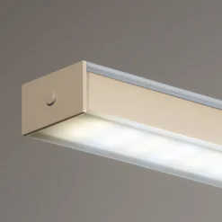 LED-riippuvalaisin Valeno, hiekka, pituus 115 cm, CCT, kosketusdimmeri