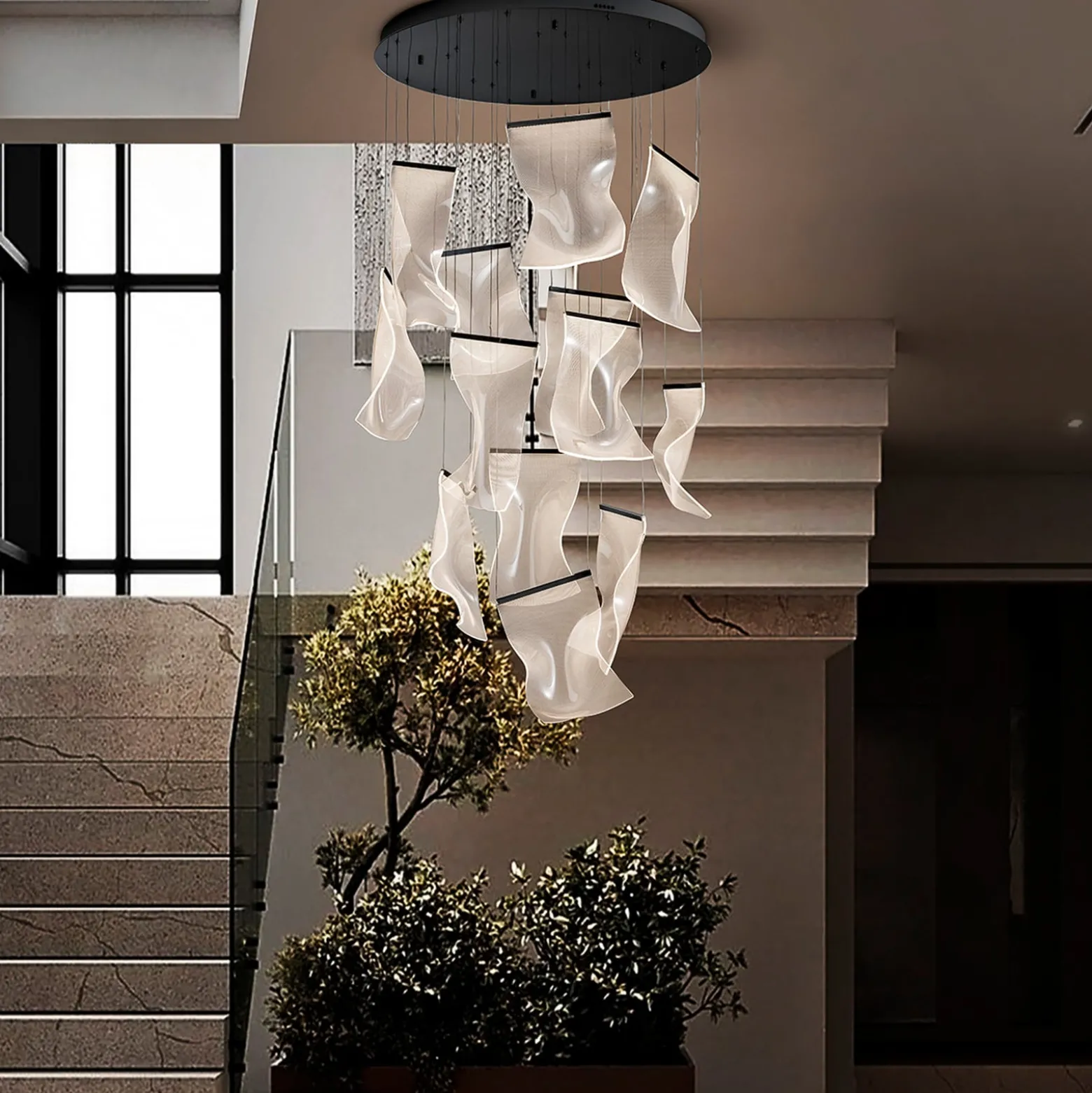 LED-riippuvalaisin Velos II 13-valo, musta, himmennettävä, muovi