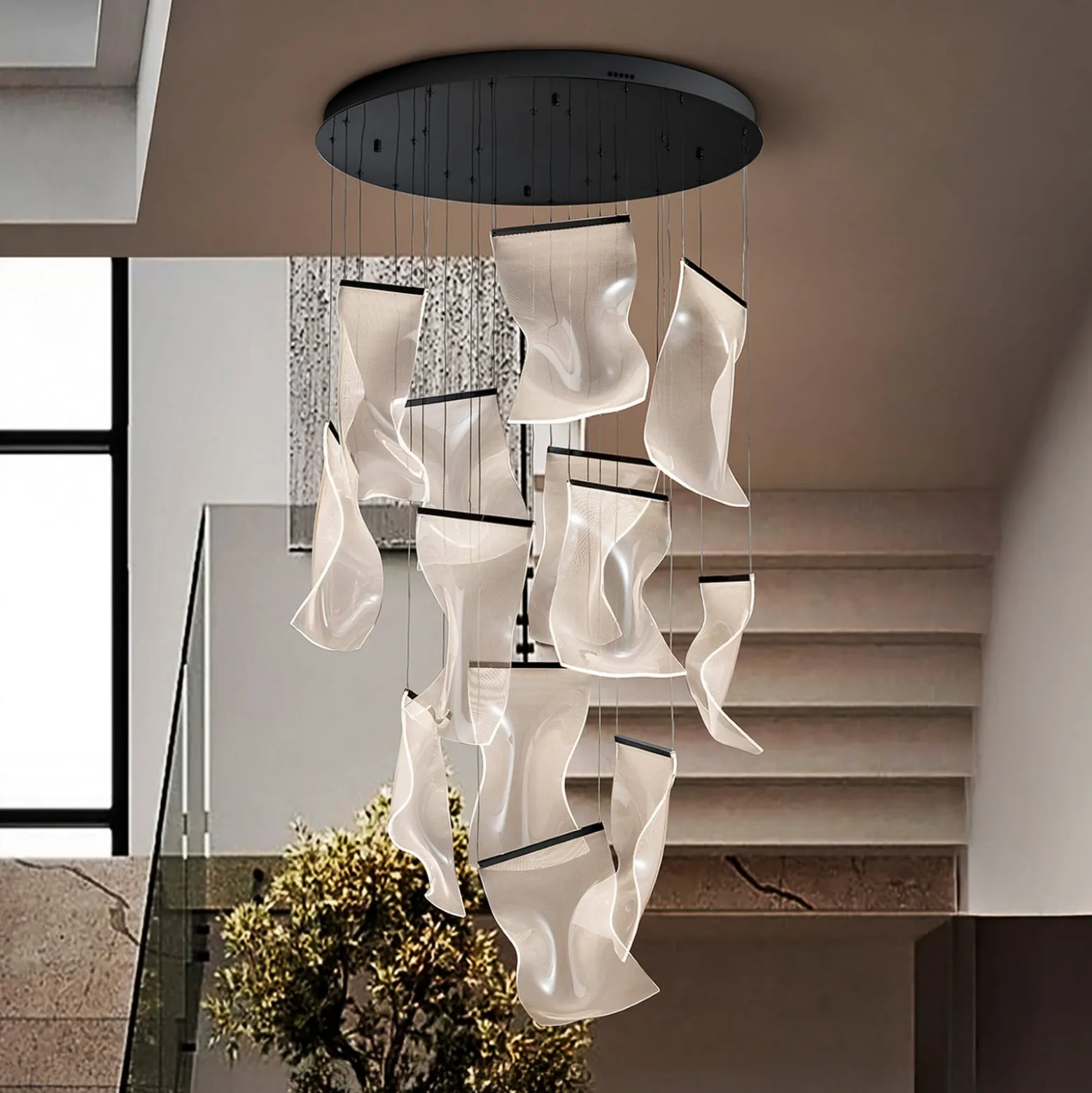 LED-riippuvalaisin Velos II 13-valo, musta, himmennettävä, muovi