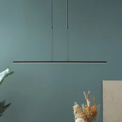 LED-riippuvalaisin Zelena, musta, pituus 122cm, metalli, CCT