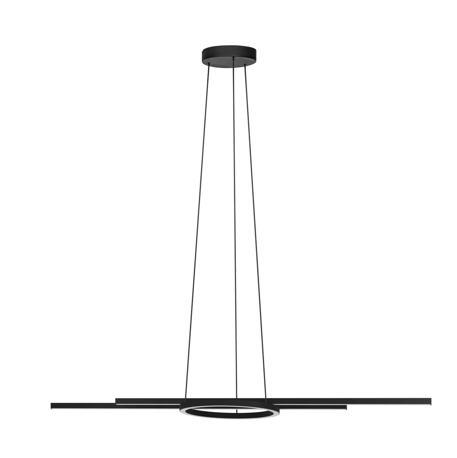 LED-riippuvalaisin Zillerio-Z musta ZigBee CCT himmeä LED-riippuvalaisin