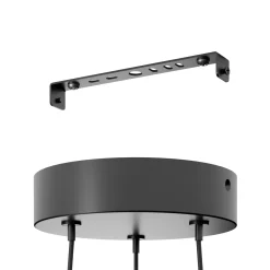 LED-riippuvalaisin Zillerio-Z musta ZigBee CCT himmeä LED-riippuvalaisin