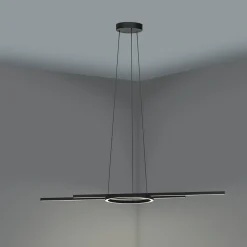 LED-riippuvalaisin Zillerio-Z musta ZigBee CCT himmeä LED-riippuvalaisin
