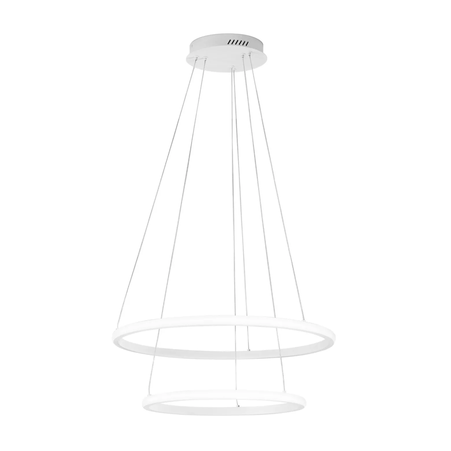 LED-riippuvalo Axis, Ø 60/40 cm, valkoinen, metalli, CCT, RGB