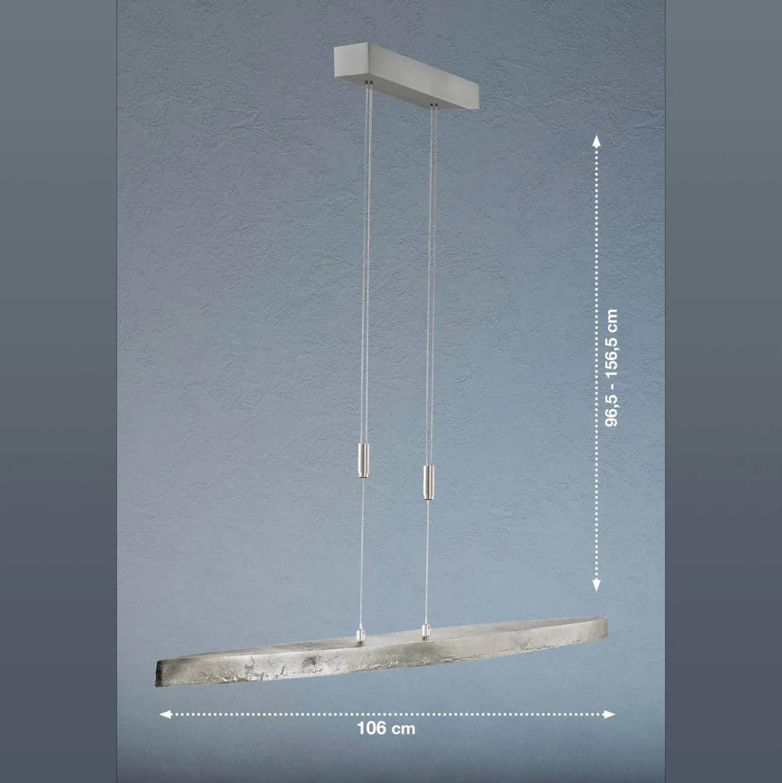 LED-riippuvalo Colmar, CCT, nikkeli, pituus 106 cm