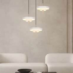 LED-riippuvalo Keaton, vaaleanharmaa, Ø 45 cm, metalli, CCT 3-lamppuinen